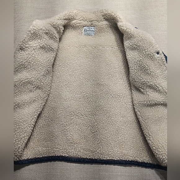 Vintage Raritan Sportswear Denim Sherpa lined Jacket, Size 44, Distressed Wear - Picture 6 of 10